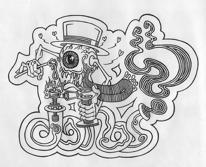 Original Black & White Ink Rendering
