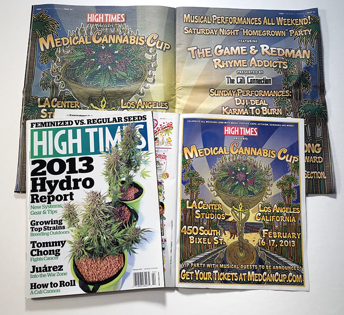 High Times magazine spread