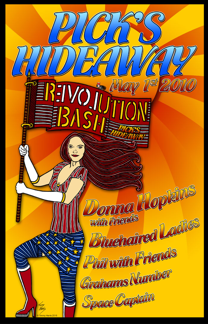 Pick's Hideaway Revolution Bash — Poster