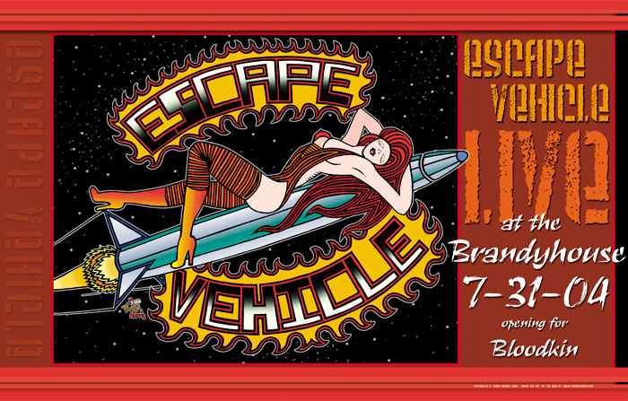Escape Vehicle Live at the Brandyhouse — Gig Poster