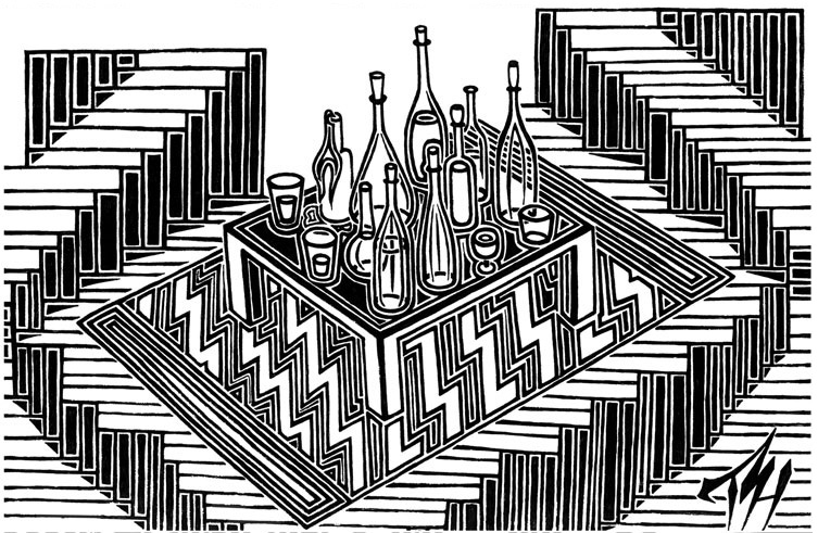 Bottles on Table