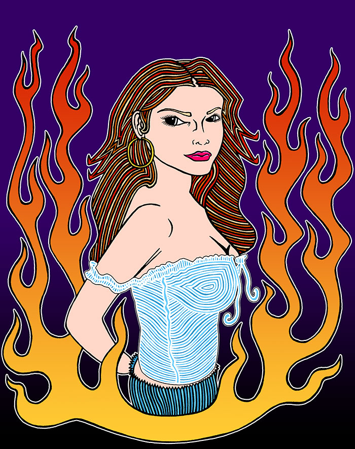Hot Girl — Color Poster